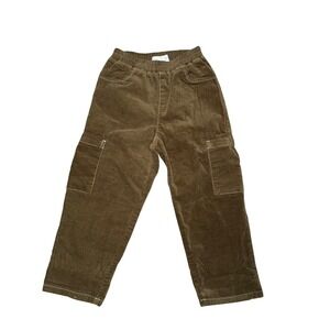 Zara Cargo Pants Kids Size 5 Brown New Velvet Utility Trousers